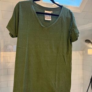 Jungmaven Forest Green V-Neck Tee